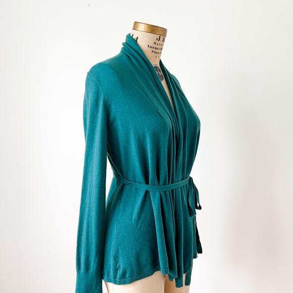 Anthropologie Angel of the North Cashmere Cotton Pleated Cardigan Size Medium - Picture 9 of 15